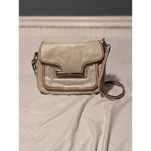 COACH TAYLOR FOIL BEIGE CREAM FLAP SHOULDER BAG CROSSBODY HANDBAG F30621